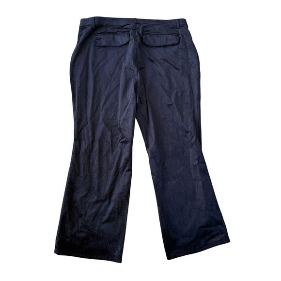 Democracy "Ab Solution" high-rise Itty Bitty Boot velvet pants navy blue sz 24W - Picture 2 of 7